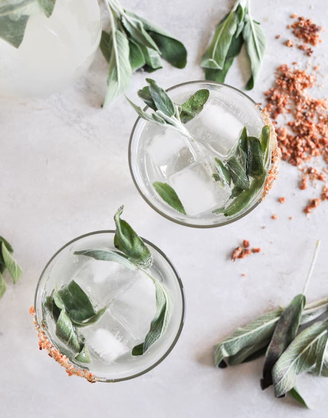 Honey Sage Gin Fizz I howsweeteats.com Honey Sage Gin Fizz I howsweeteats.com