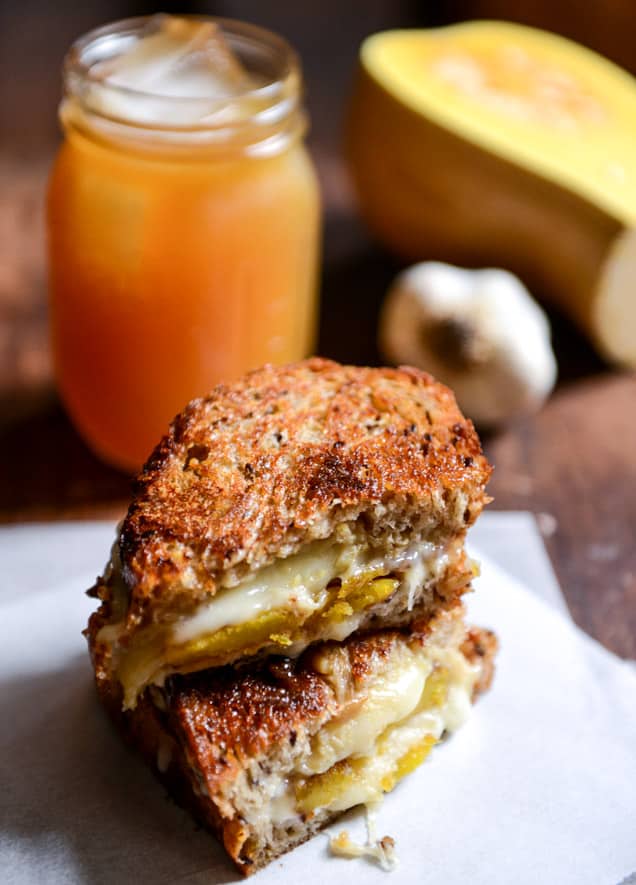 Caramelized Butternut Squash, Roasted Garlic + Coconut Butter Grilled Cheese I howsweeteats.com Caramelized Butternut Squash, Roasted Garlic + Coconut Butter Grilled Cheese I howsweeteats.com