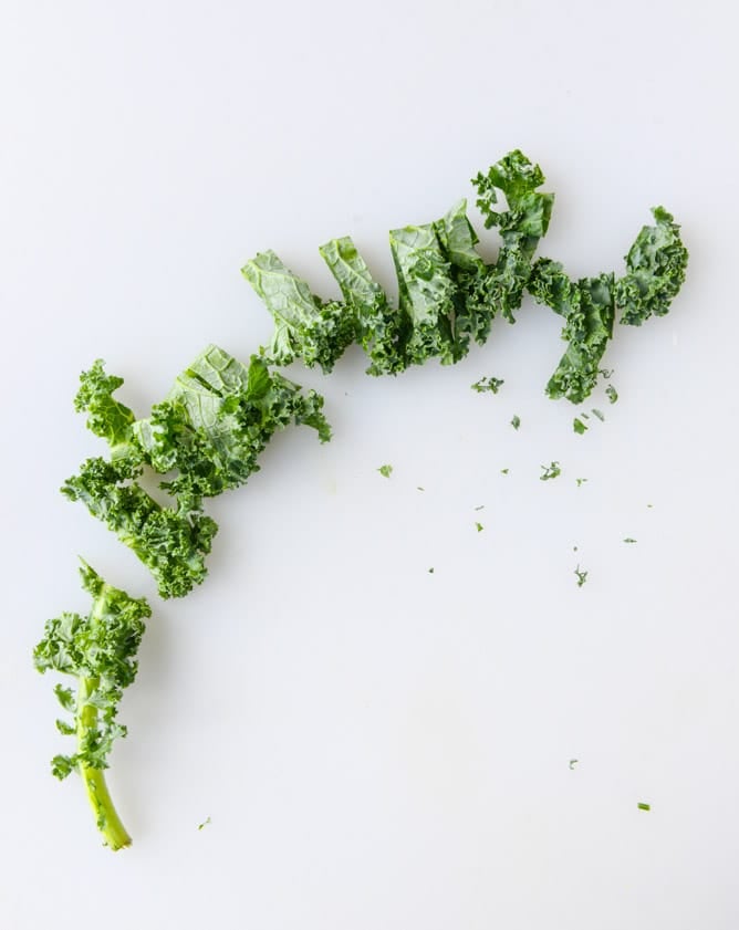 chili garlic kale salad... with fried chicken I howsweeteats.com