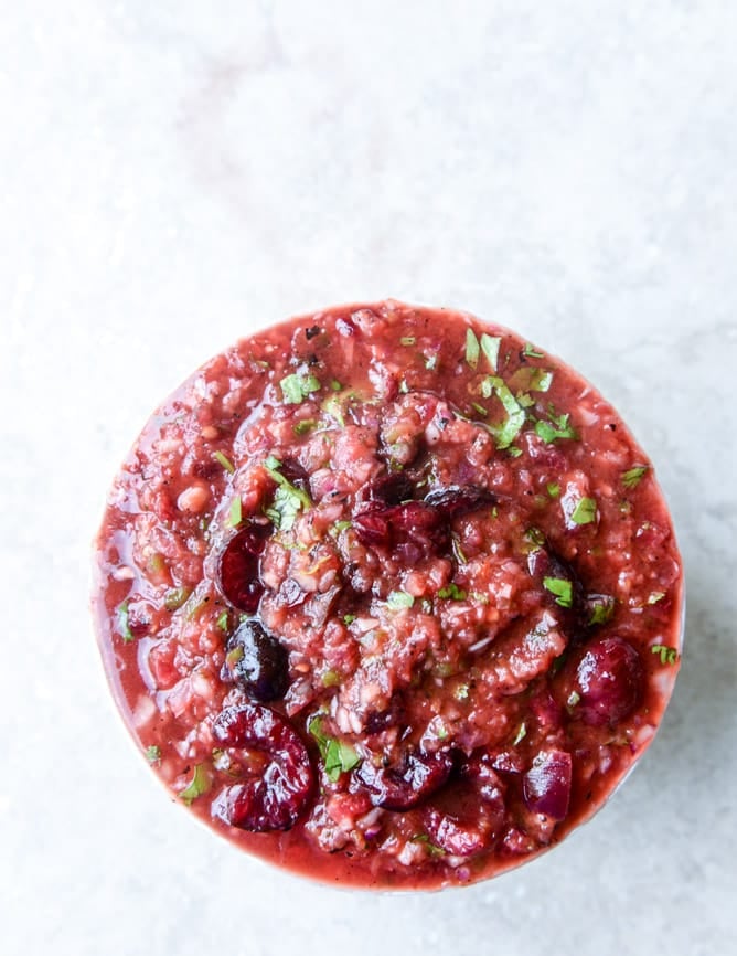 grilled cherry salsa I howsweeteats.com