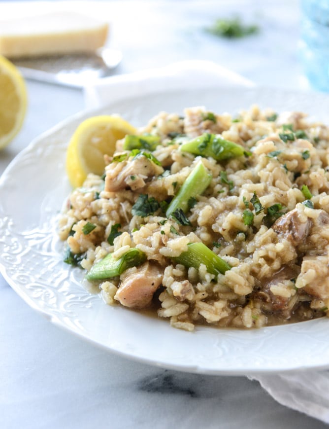 lemon chicken risotto I howsweeteats.com