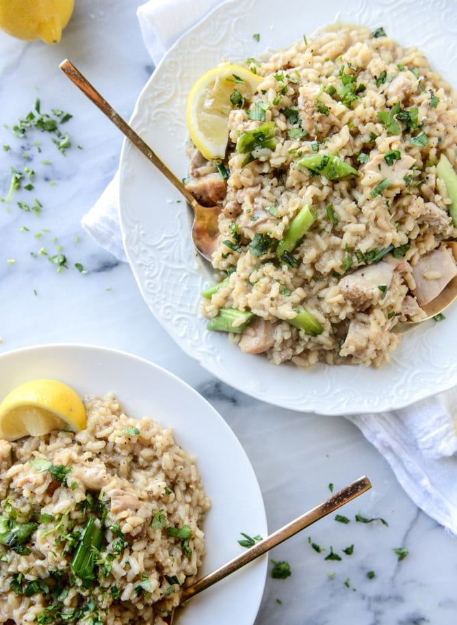 lemon chicken risotto I howsweeteats.com