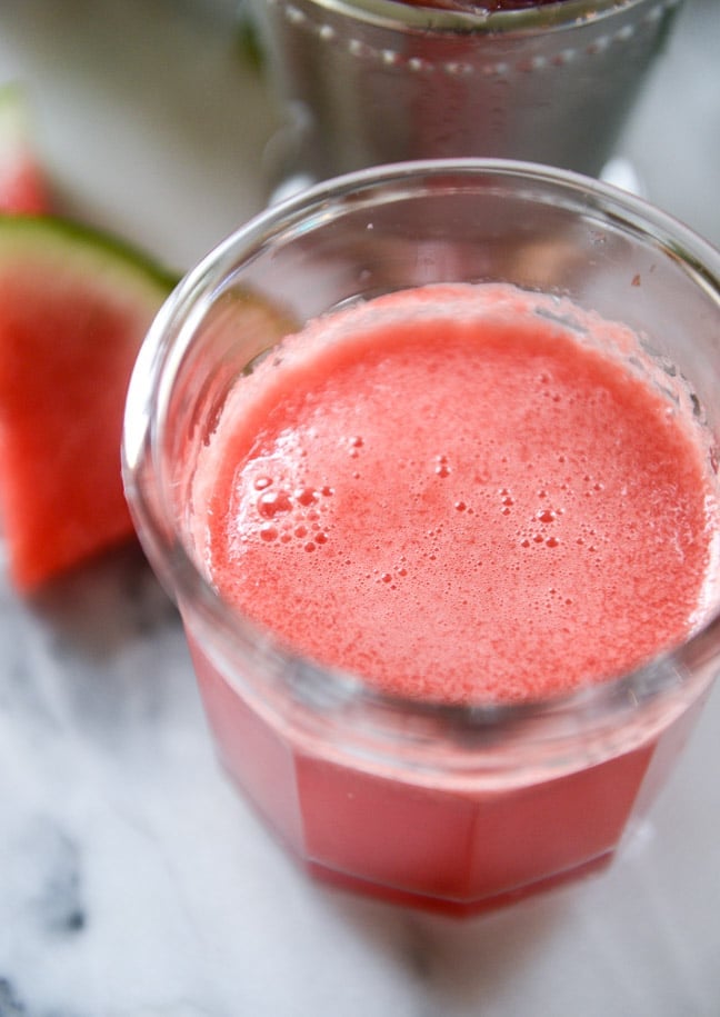 fresh watermelon mint juleps I howsweeteats.com
