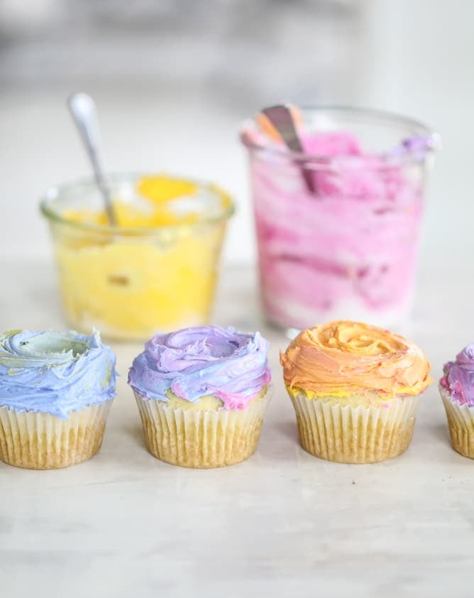 olive oil cupcakes with mascarpone buttercream I howsweeteats.com