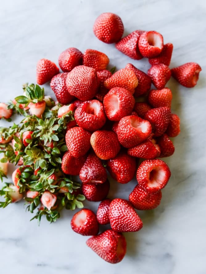 coconut chocolate mousse filled strawberries I howsweeteats.com