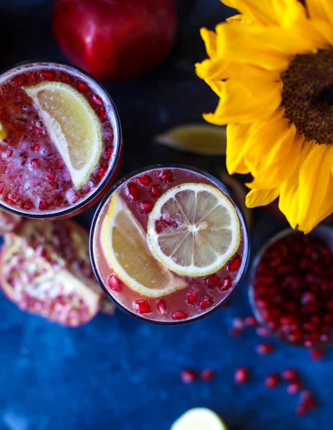 pomegranate shandy recipe I howsweeteats.com