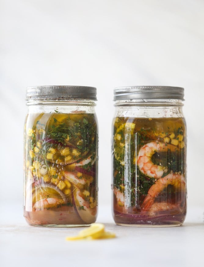 pickled shrimp avocado salad I howsweeteats.com #pickledshrimp #seafood #avocado #salad #kentuckyderby