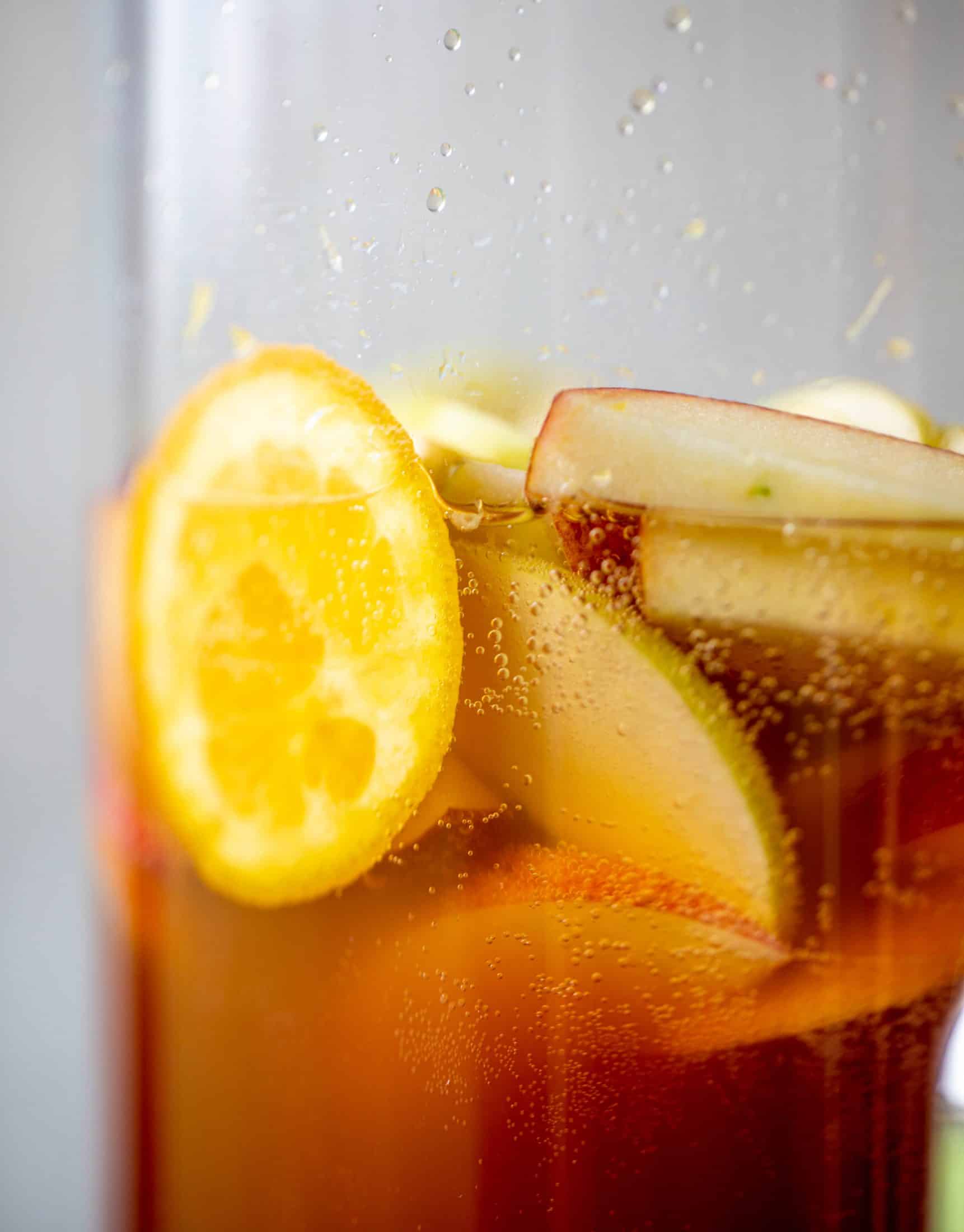This apple cider punch recipe has tons of fall flavor! Apple cider, aperol, pomegranate soda and prosecco come together to create a bubbly treat!