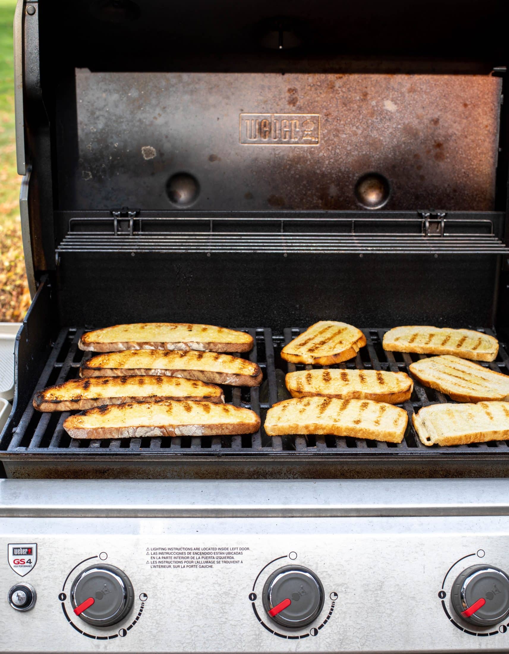 bread on the grill