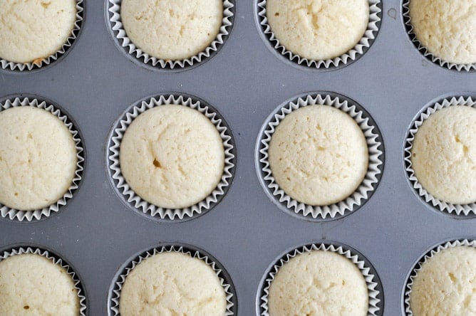 Sugared Toasted Almond Cupcakes with Chocolate Frosting I howsweeteats.com