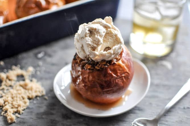 Bourbon Baked Apples I howsweeteats.com