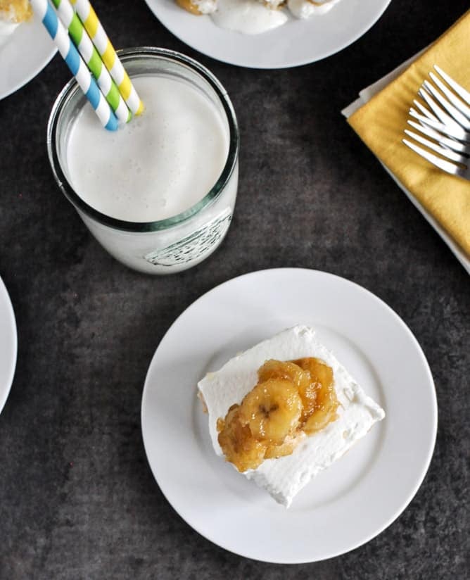 Banana Bread Tres Leches Cake I howsweeteats.com