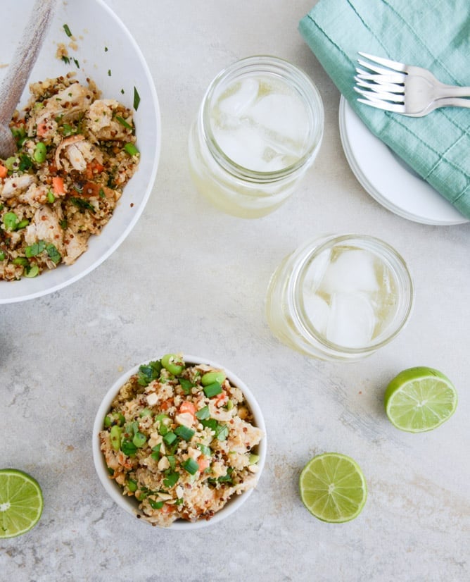Thai Chicken Quinoa Bowl I howsweeteats.com