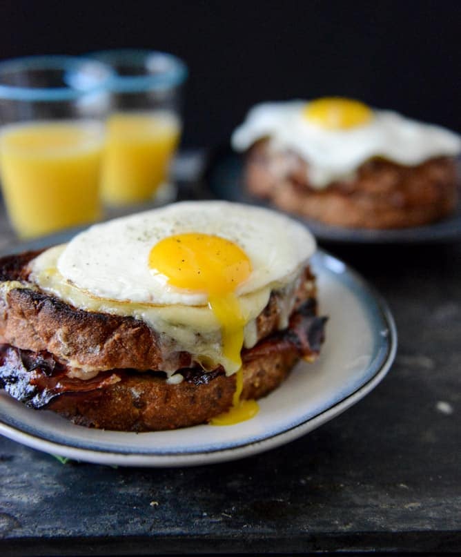 Croque Madame with Crispy Ham I howsweeteats.com