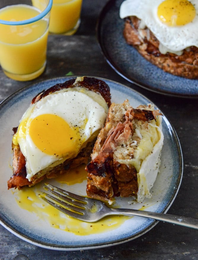 Croque Madame with Crispy Ham I howsweeteats.com