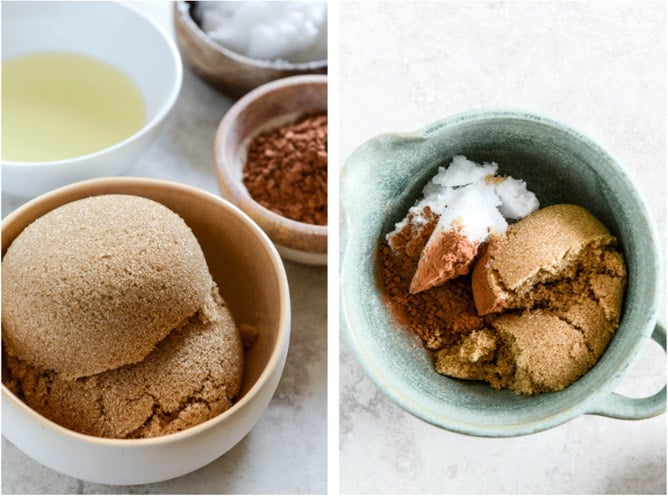 homemade chocolate coconut sugar scrub I howsweeteats.com