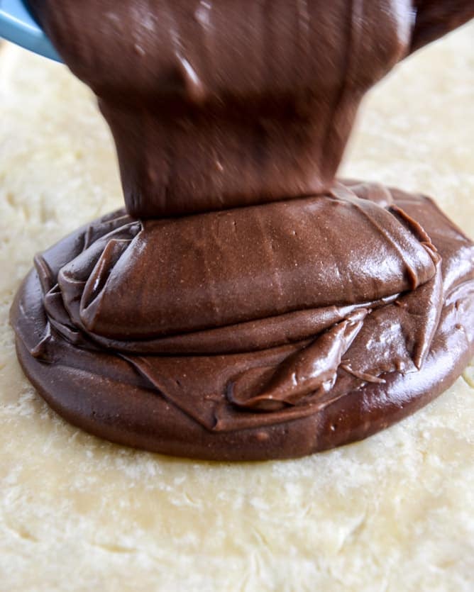 Chocolate Cream Slab Pie I howsweeteats.com