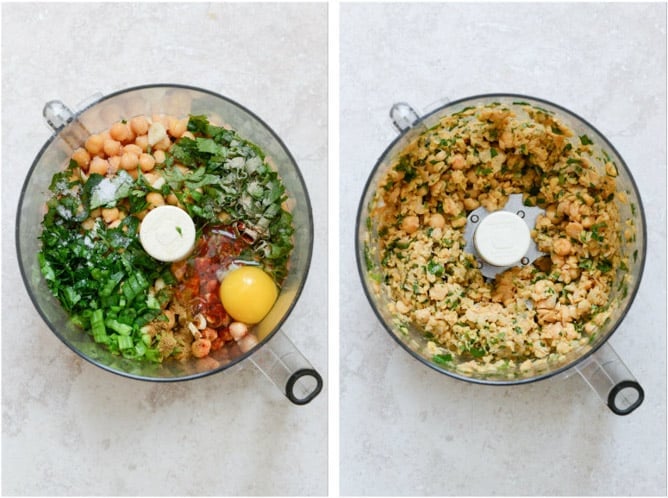 Baked Falafel with Spicy Feta Dip I howsweeteats.com