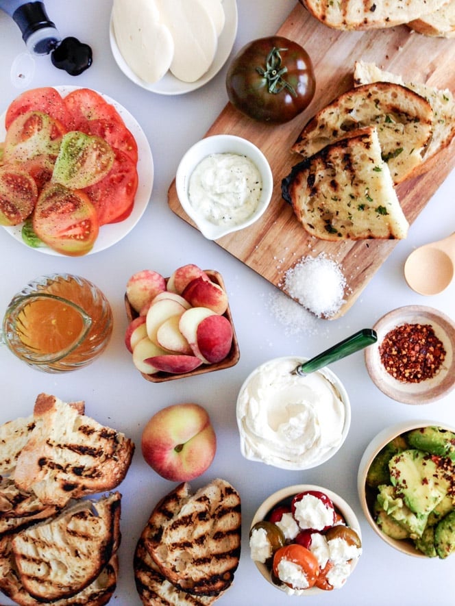 grilled bread, 4 ways I howsweeteats.com