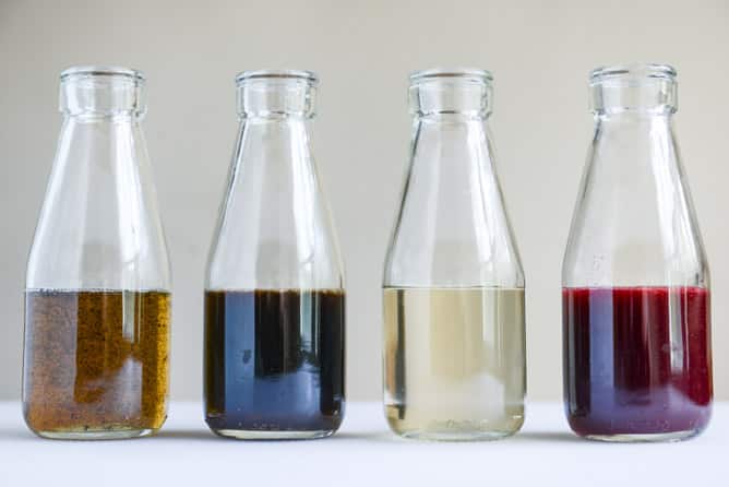 my favorite cold brew coffee with homemade vanilla bean, blackberry, almond and cinnamon-brown sugar syrups I howsweeteats.com