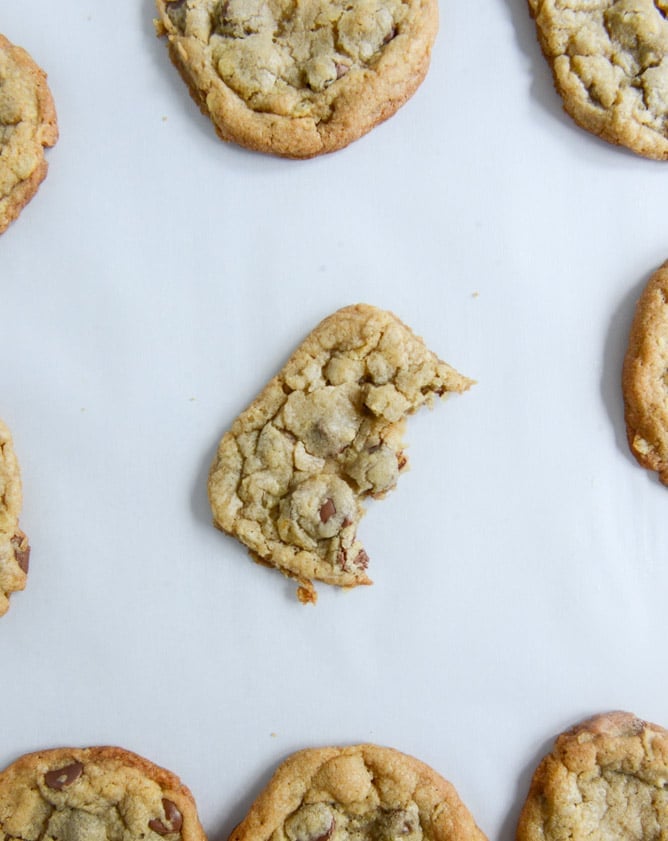 chewy potato chip chocolate chip cookies I howsweeteats.com