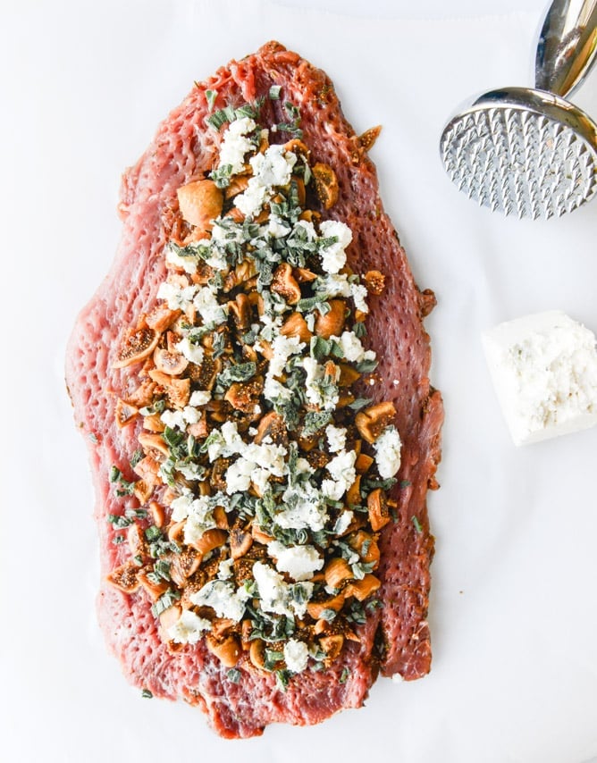 brown sugar roasted pork tenderloin (with bourbon figs and gorgonzola!) I howsweeteats.com