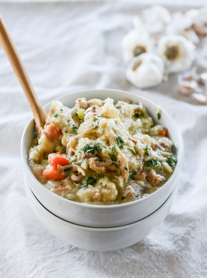 chicken + dumplings I howsweeteats.com