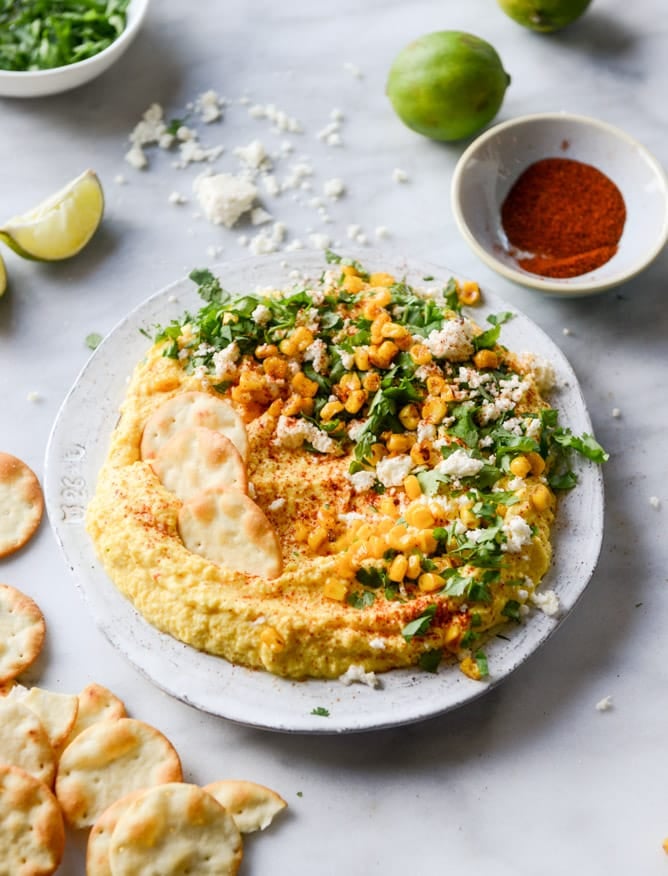 whipped mexican grilled corn dip I howsweeteats.com