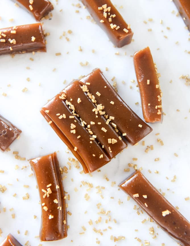 potato chip salted champagne caramels I howsweeteats.com