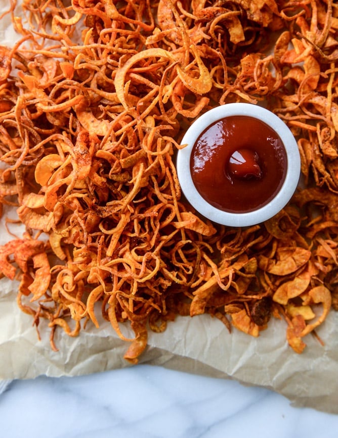 BBQ havarti burgers with sweet potato curly fries I howsweeteats.com
