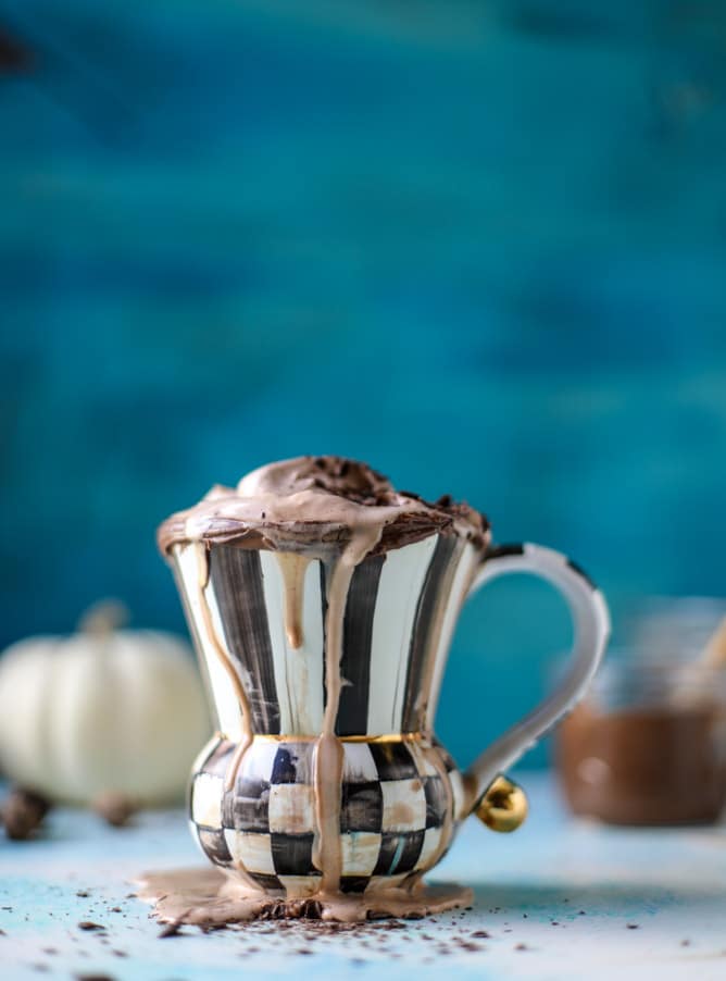 pumpkin nutella hot chocolate I howsweeteats.com
