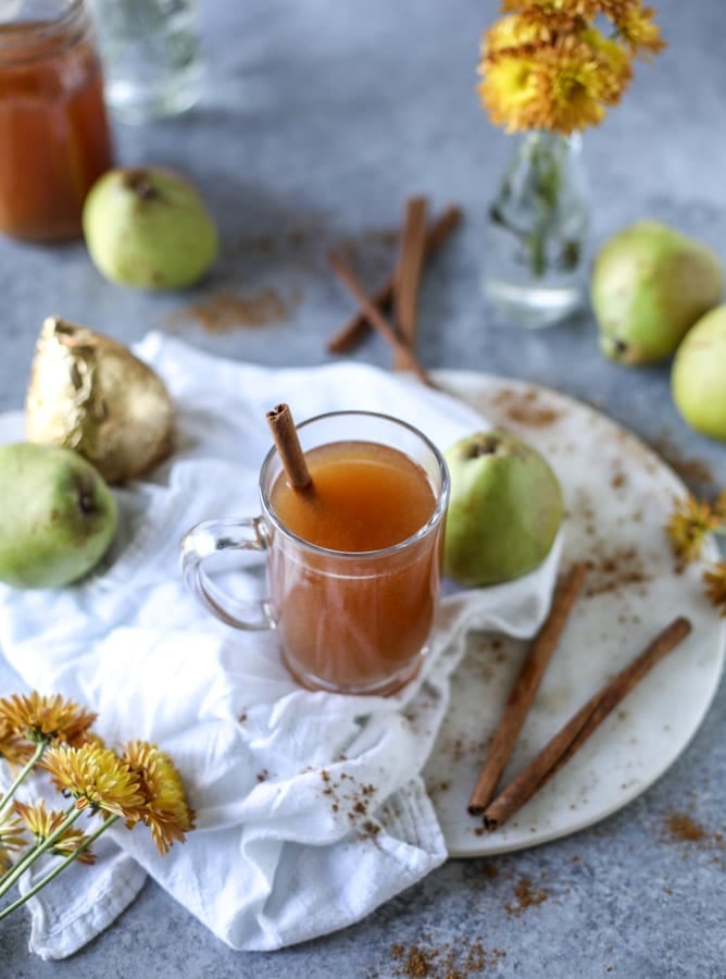 homemade pear cider I howsweeteats.com 