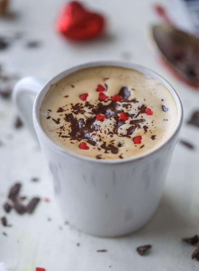 cabernet chocolate lattes I howsweeteats.com #redwine #coffee #latte #valentinesday #chocolate