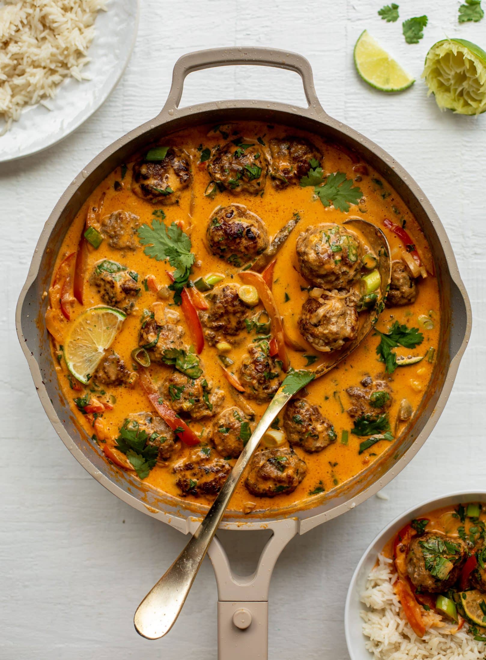 coconut curry pork meatballs