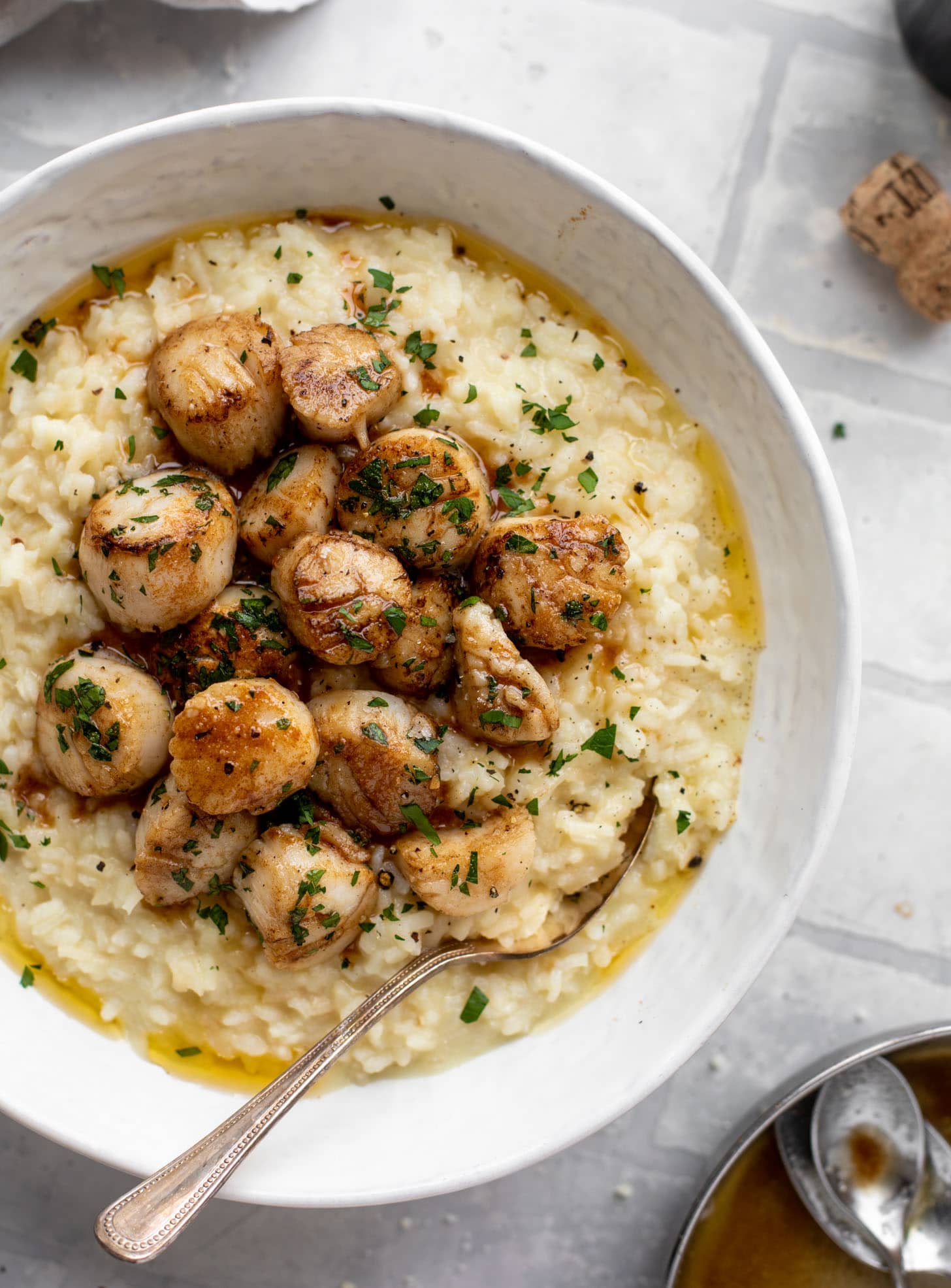 brown butter scallops with champagne risotto and 23 recipes for lent