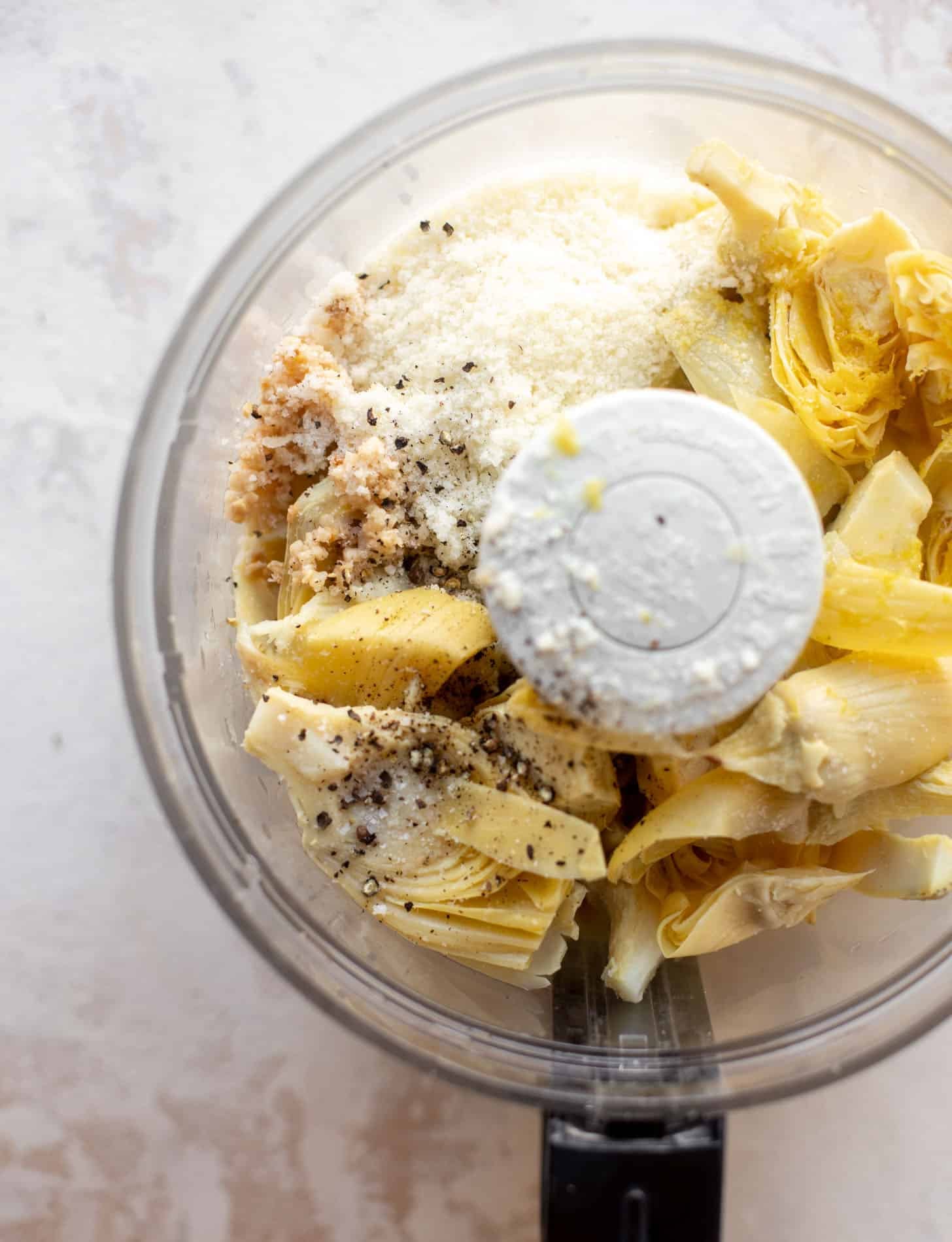 artichoke sauce in the food processor