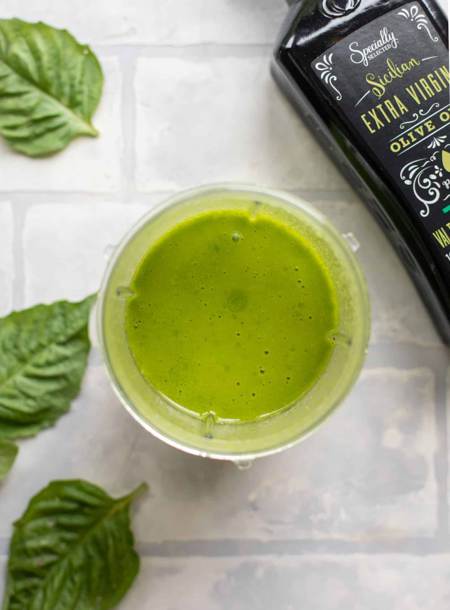 basil vinaigrette