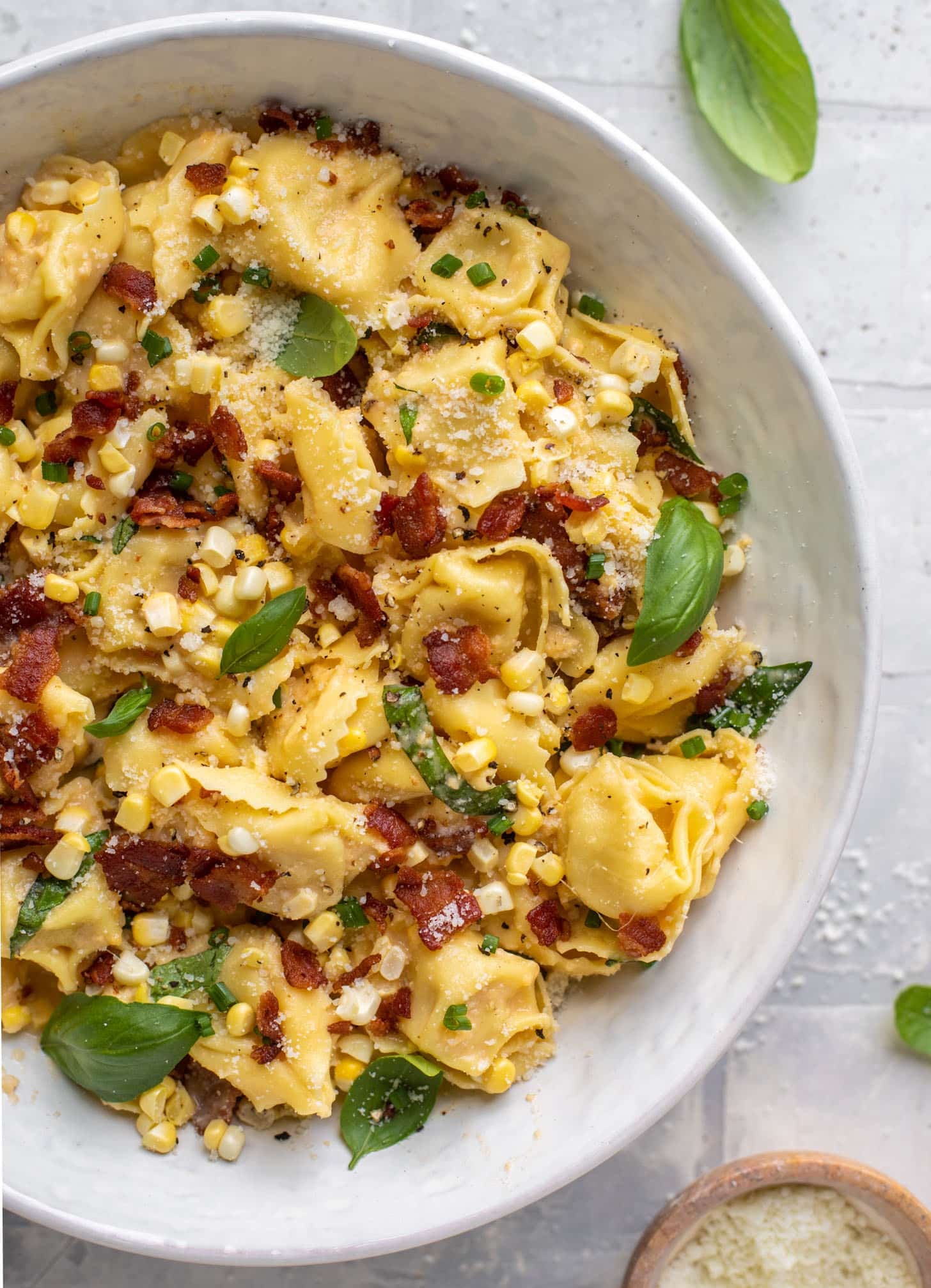 summer tortellini carbonara