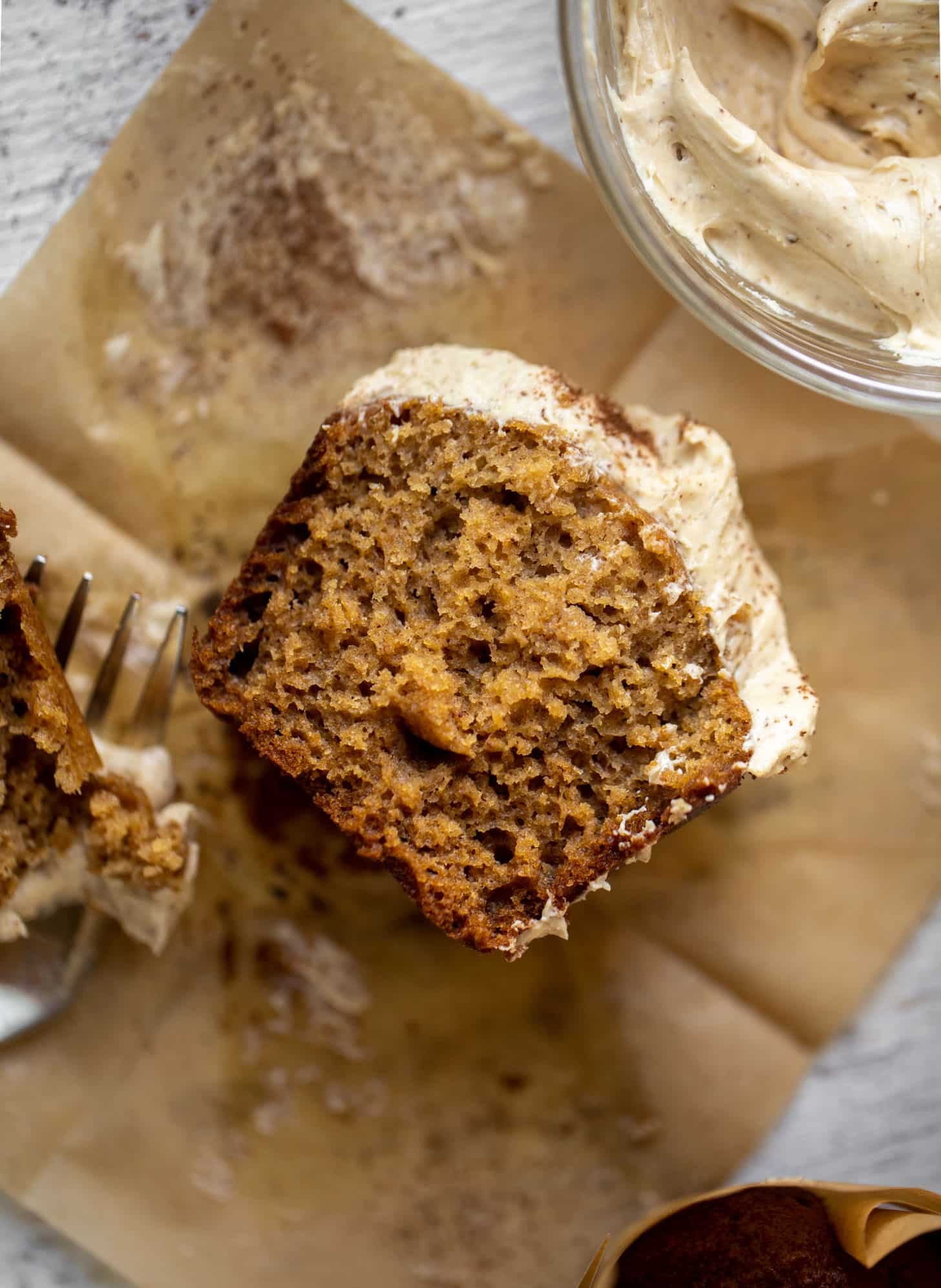 pumpkin dream cupcakes with espresso frosting