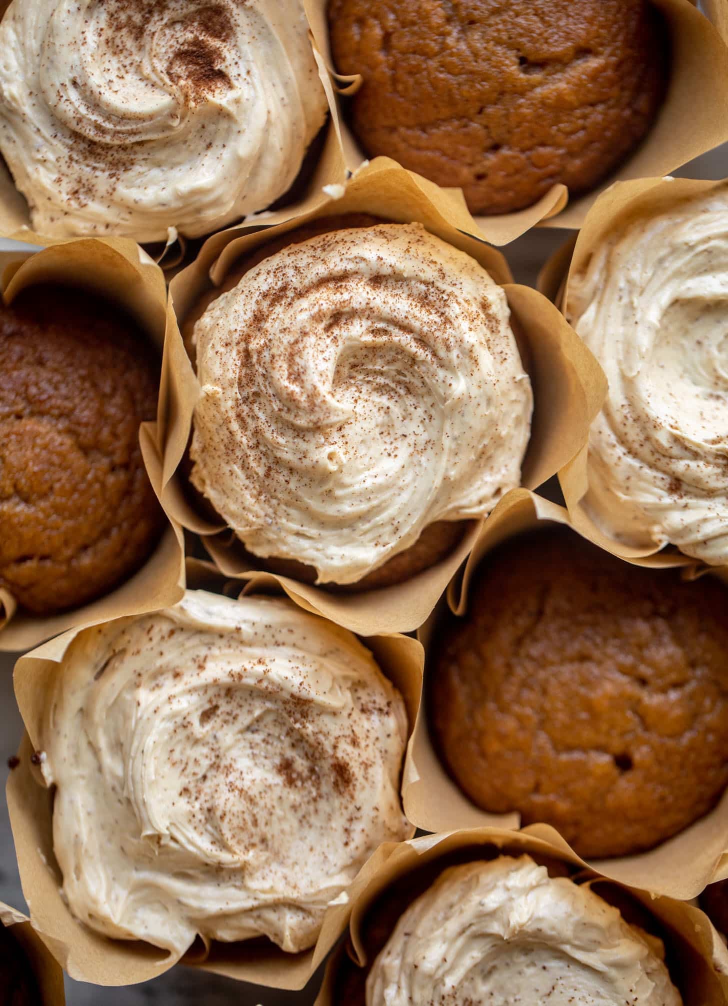 pumpkin dream cupcakes with espresso frosting