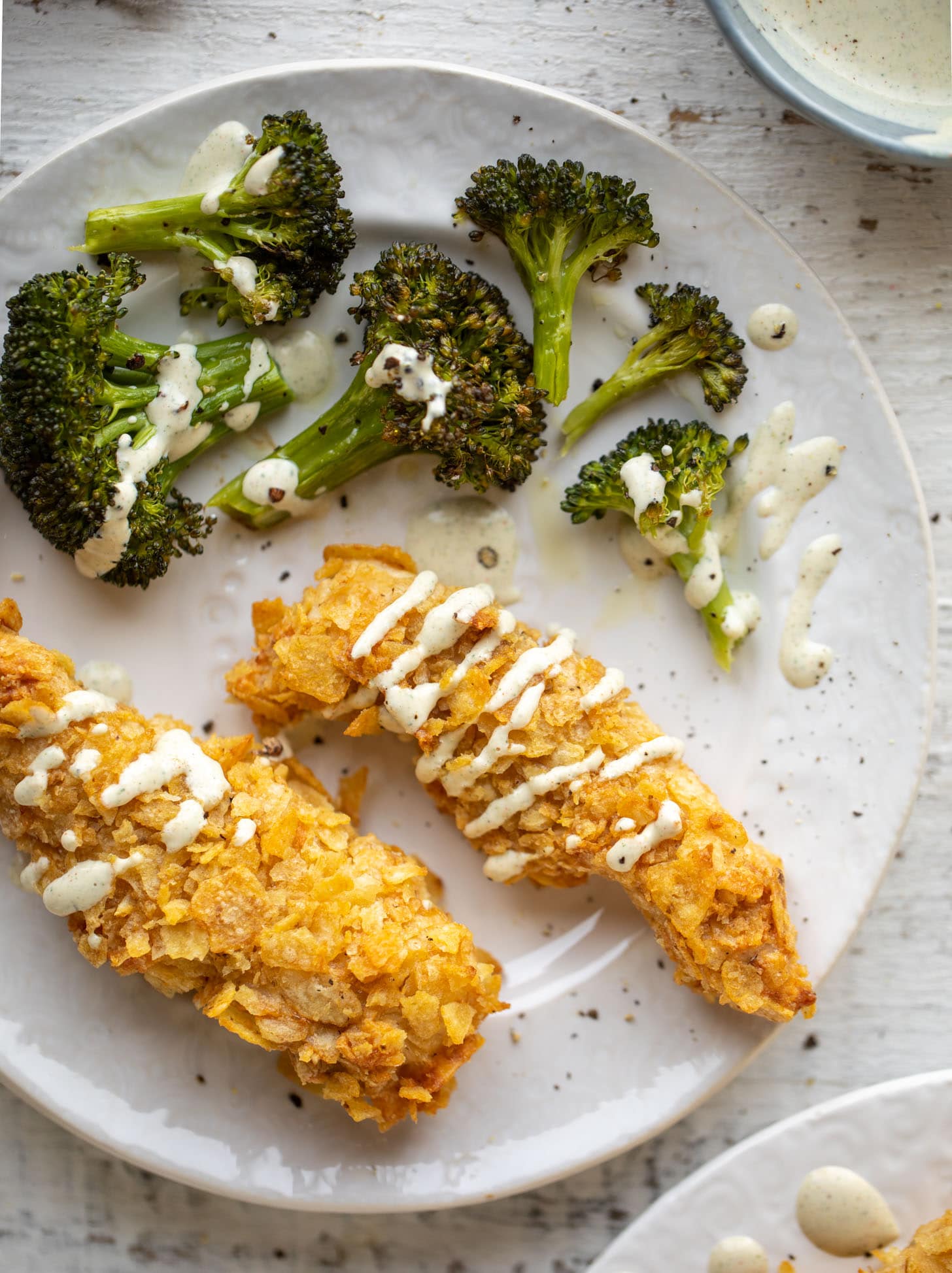 homemade ranch dressing recipe on chicken fingers