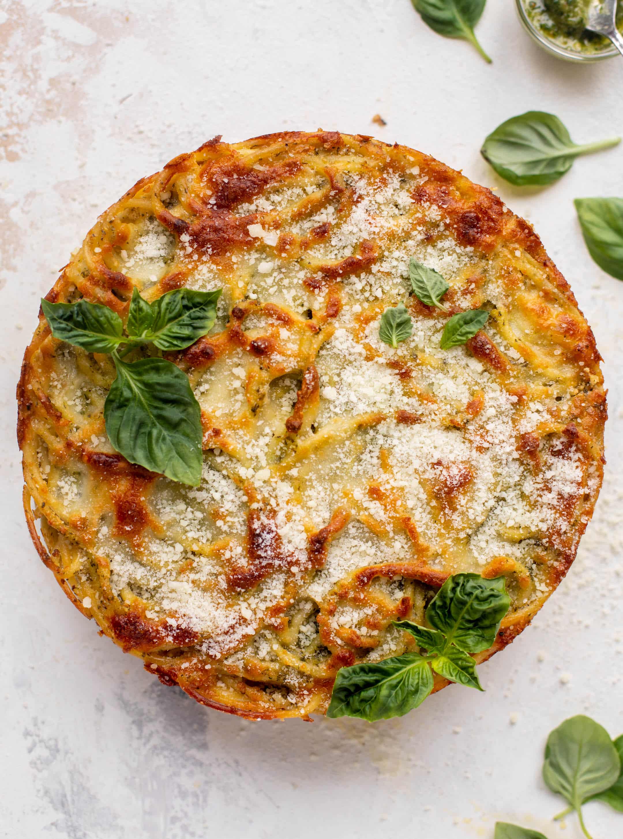 pesto pasta pie