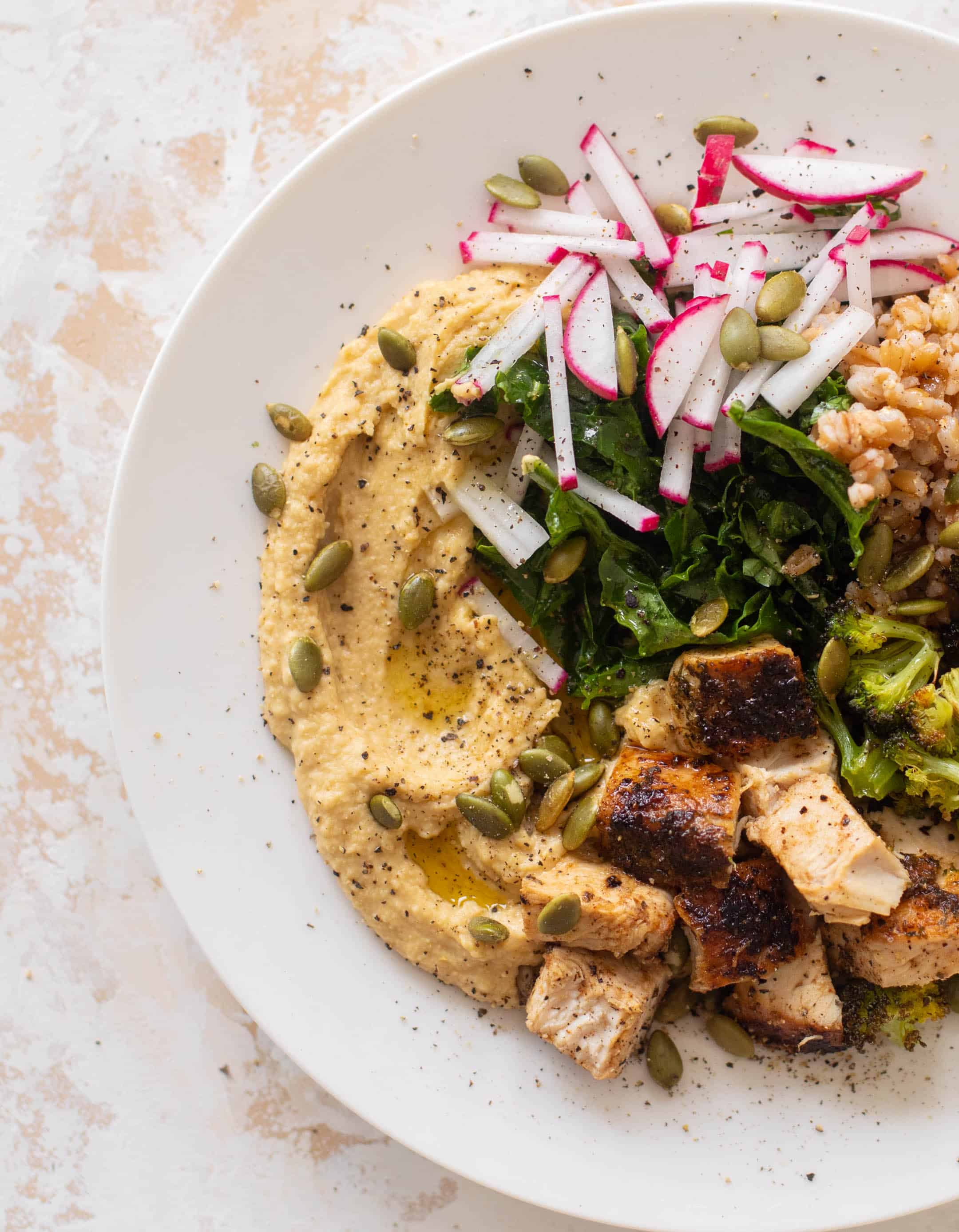 winter hummus bowls