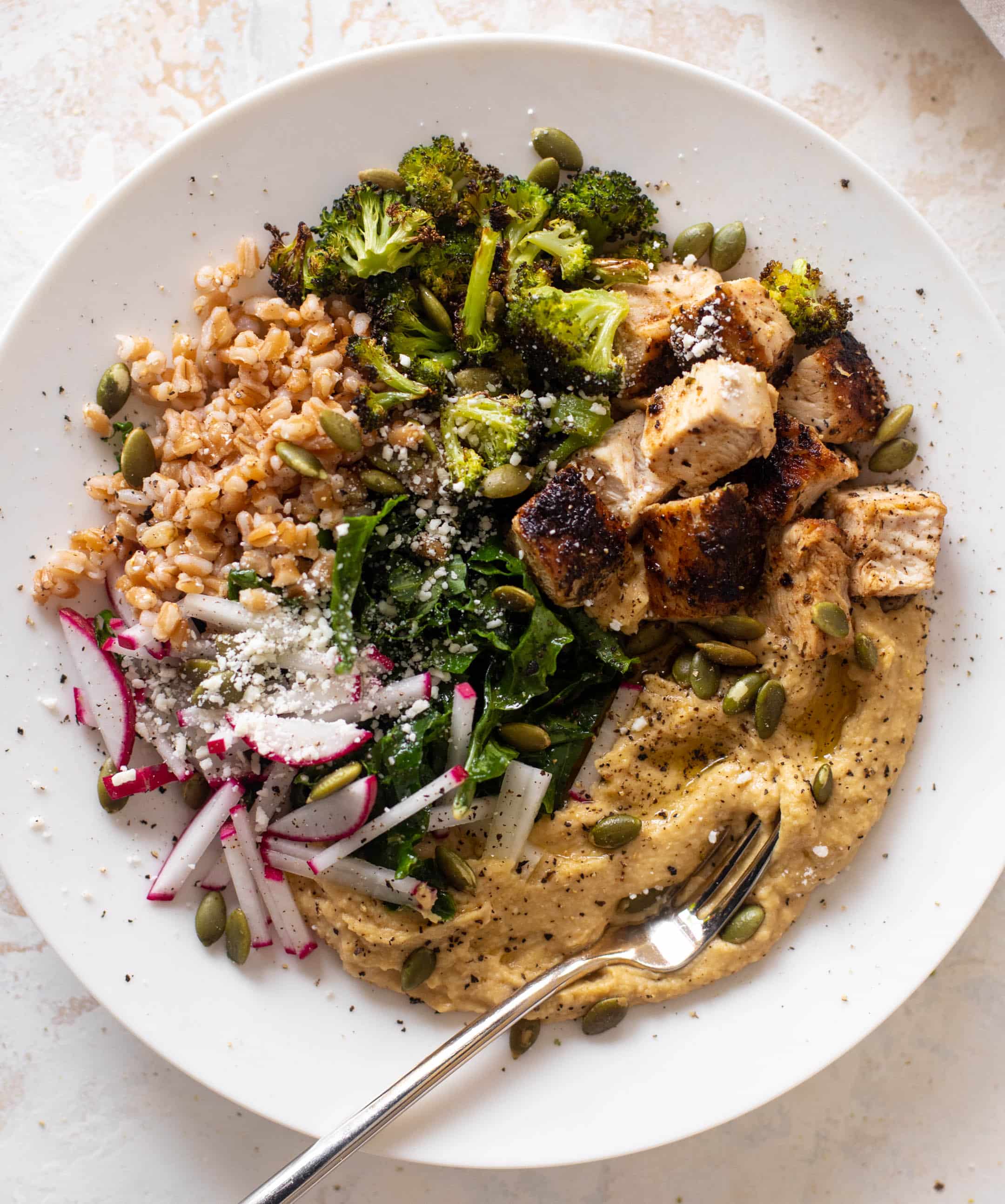 winter hummus bowls