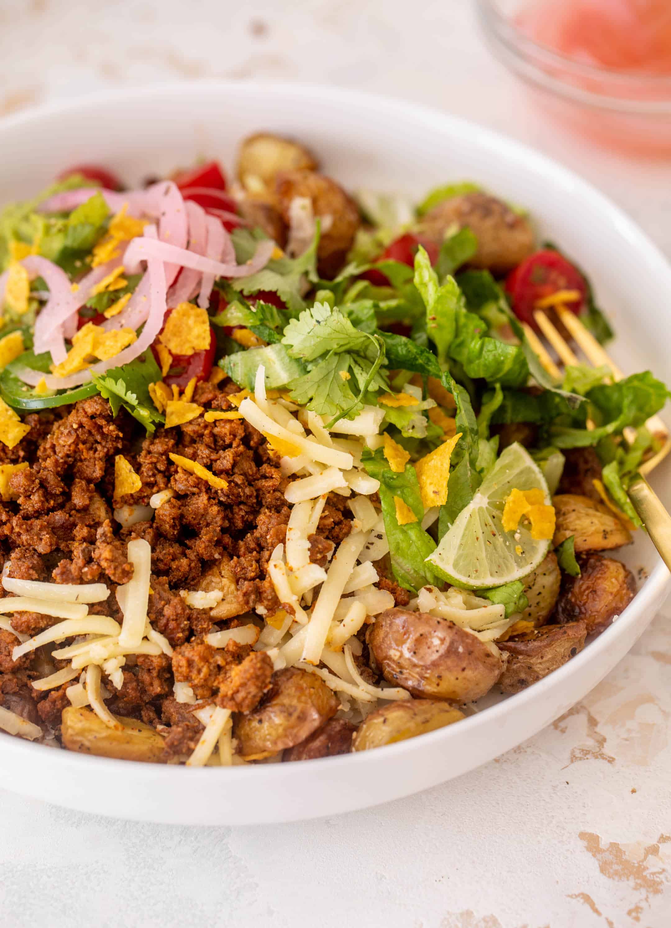 crispy potato taco bowls