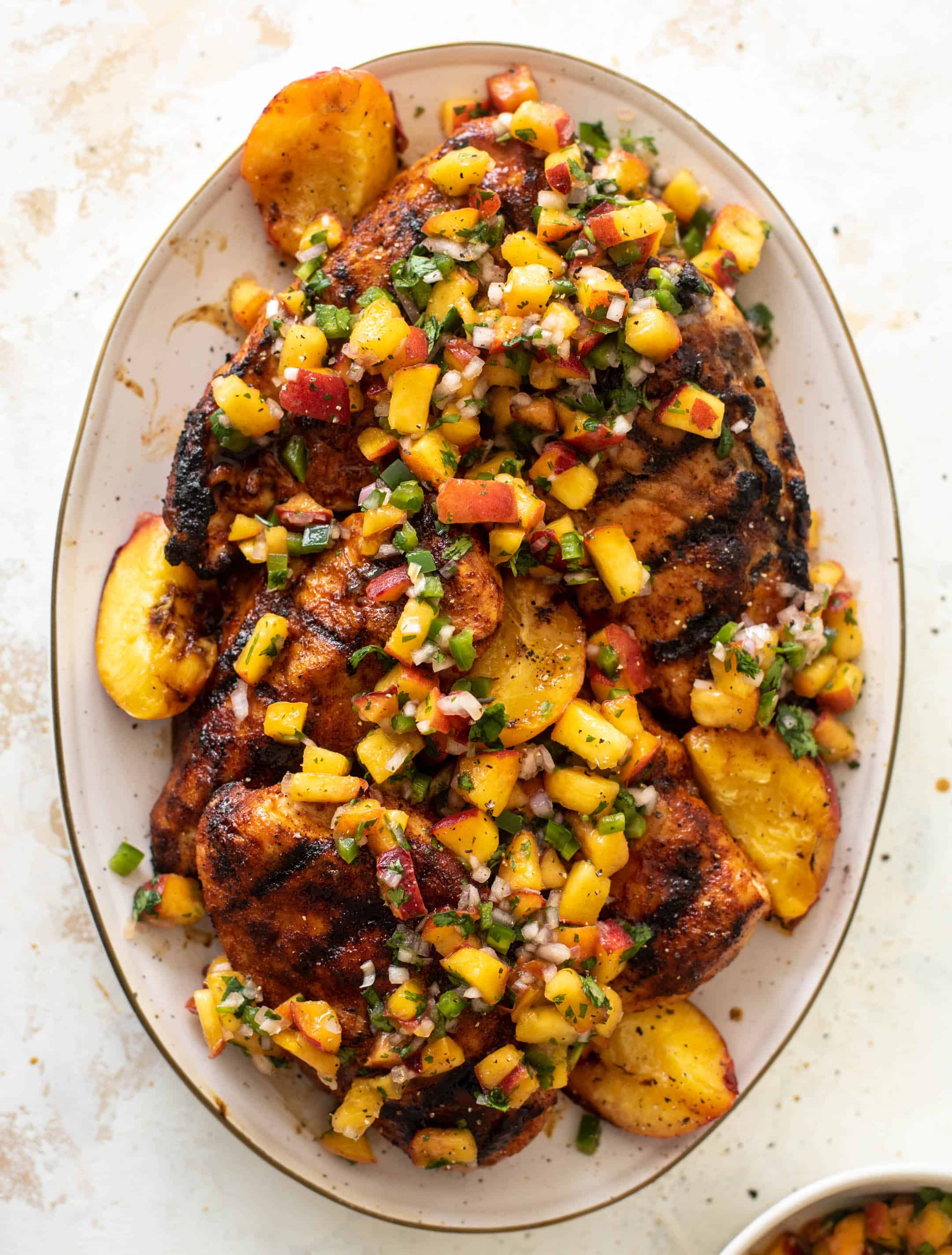 grilled jalapeño peach chicken