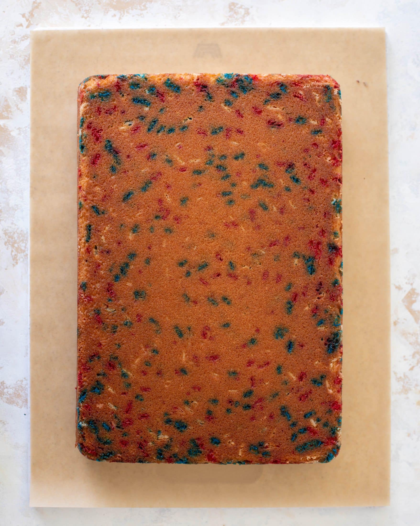 funfetti flag cake