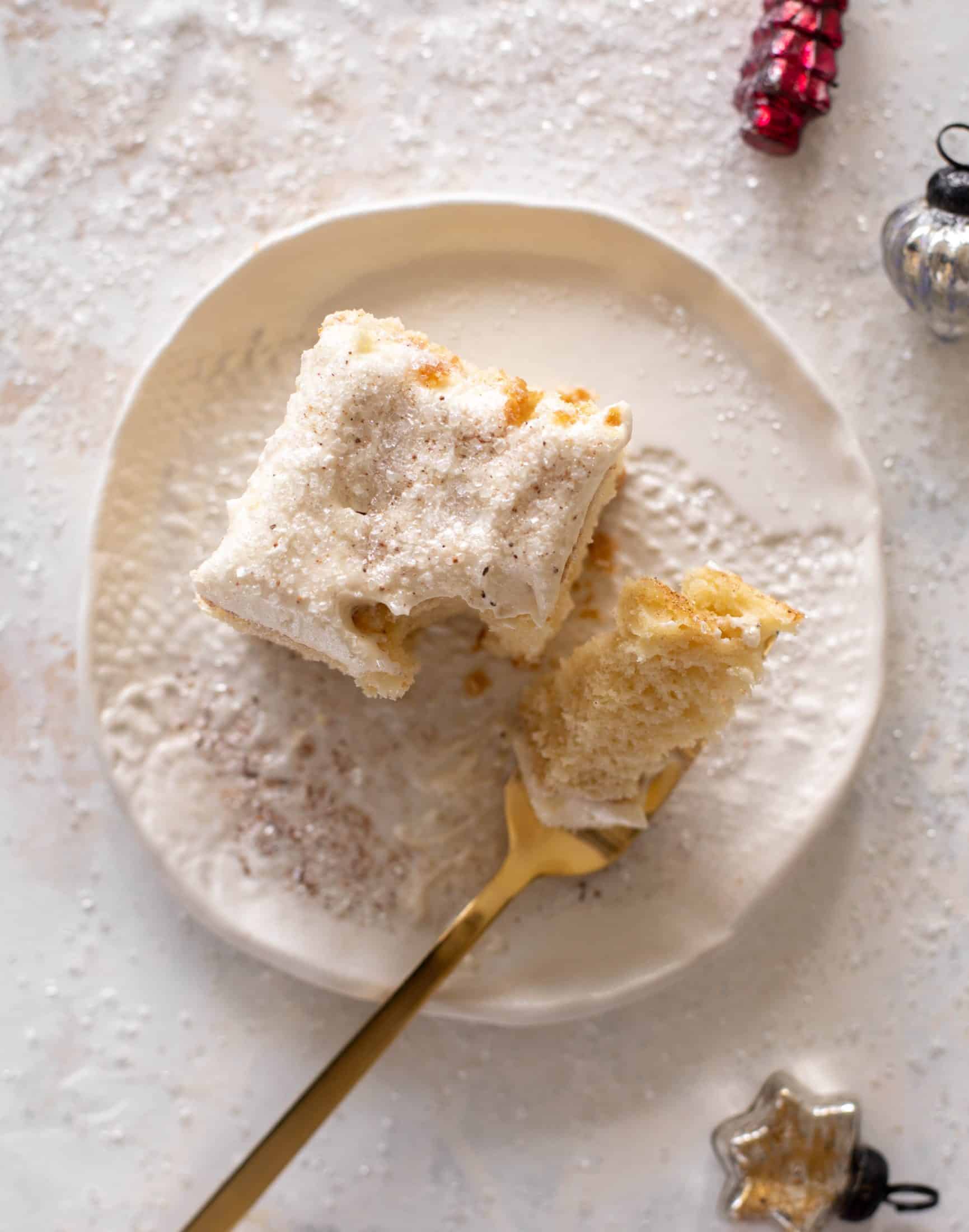 eggnog sheet cake