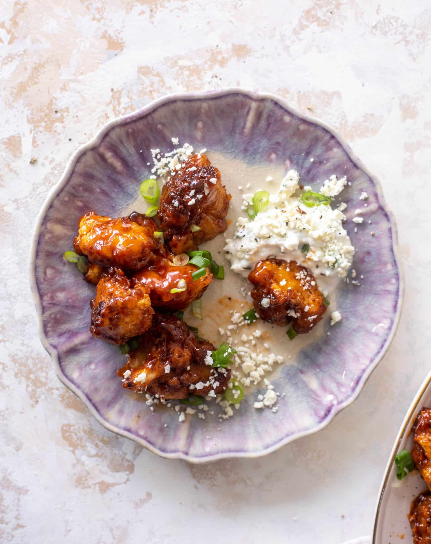 sticky BBQ cauliflower bites