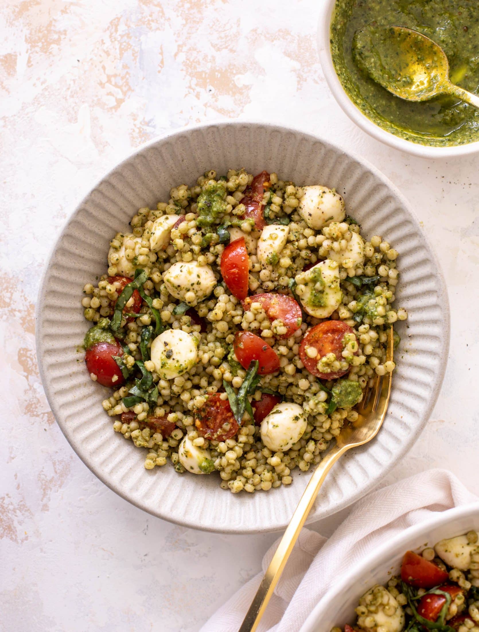 easy caprese couscous